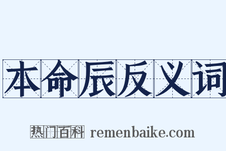 本命辰反义词是什么意思的图片